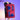 Uttara red classical dance backpack with blue fan design for Arangetram performances